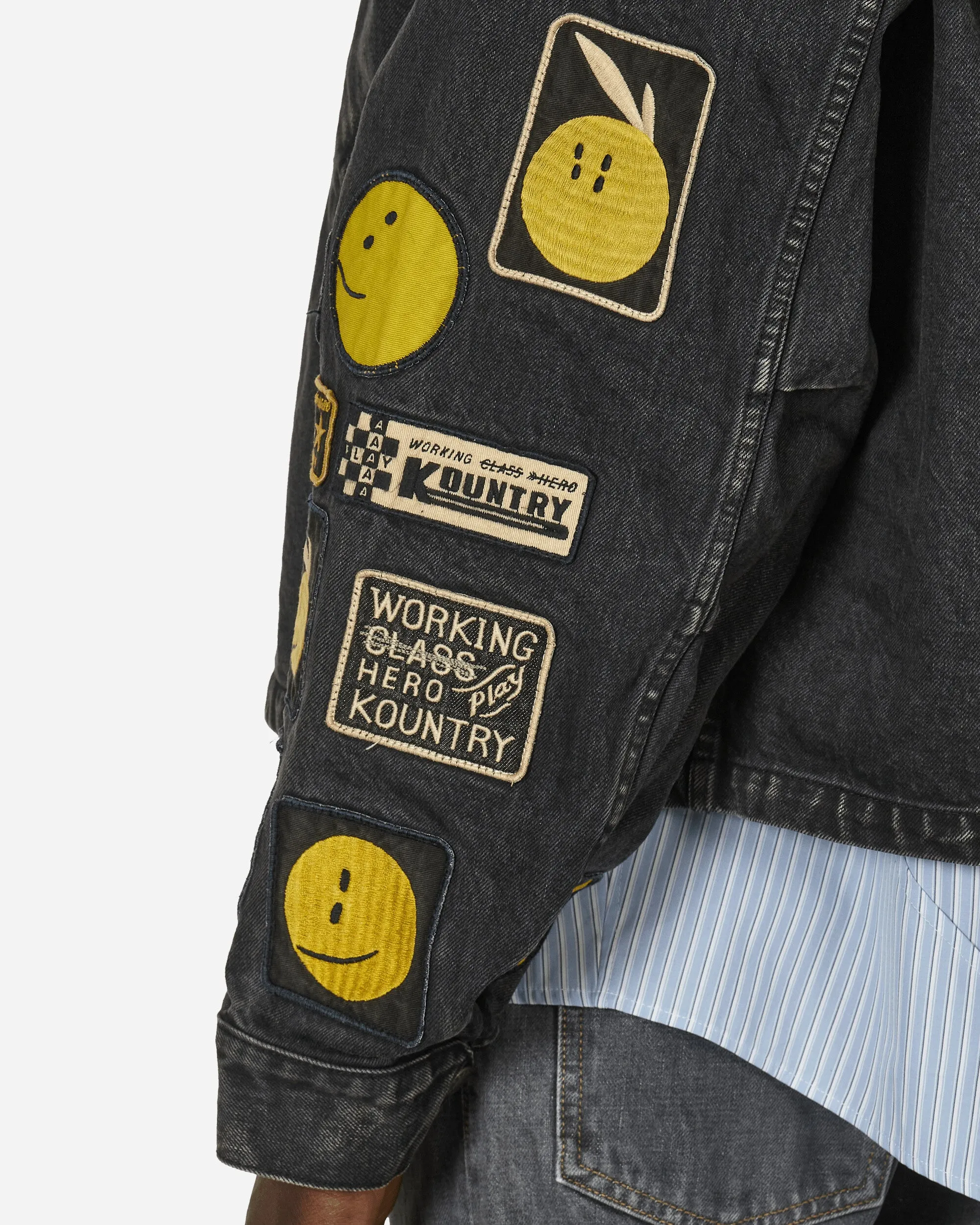 14oz Denim T-Back Drizzler Jacket (Anarchy Rainbowy) Black