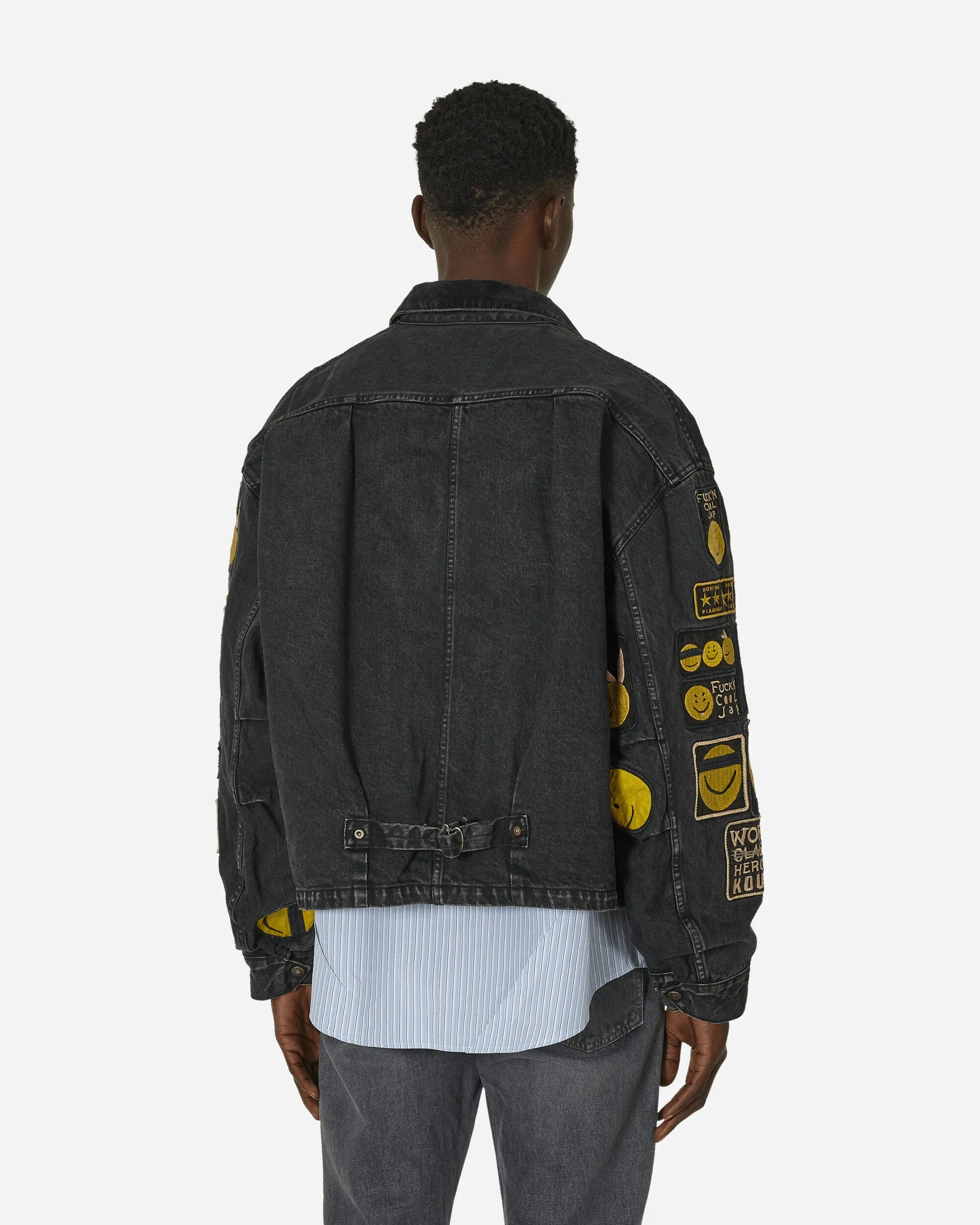 14oz Denim T-Back Drizzler Jacket (Anarchy Rainbowy) Black