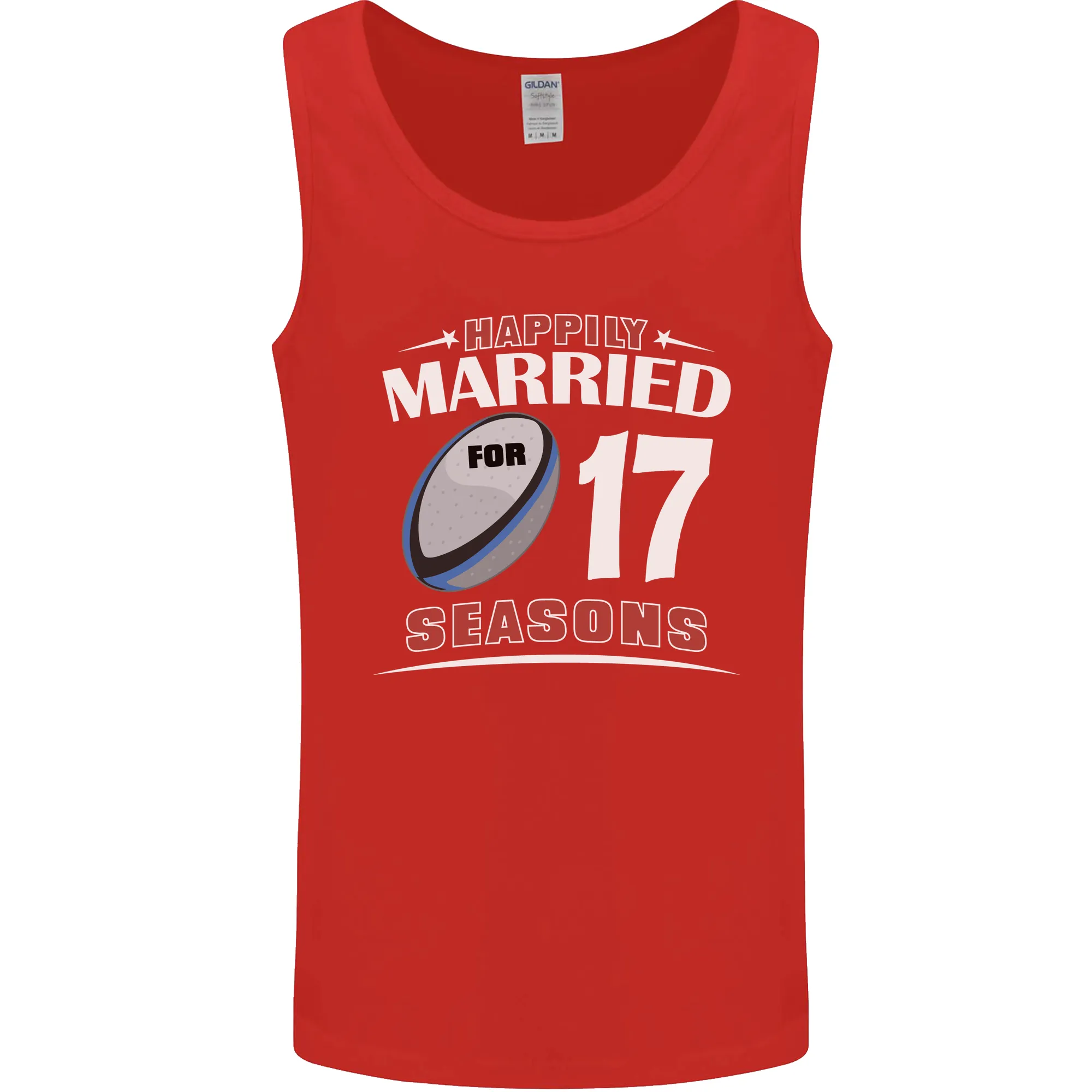 17 Year Wedding Anniversary 17th Rugby Mens Vest Tank Top