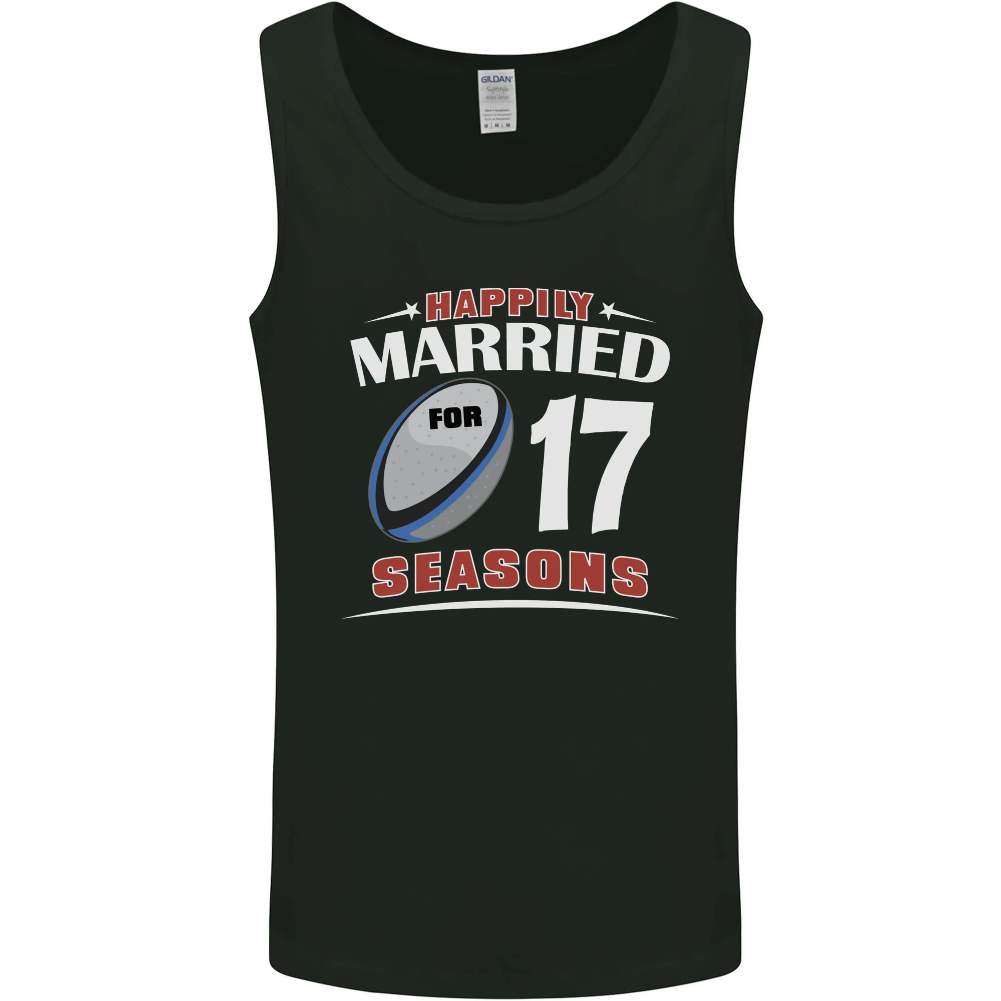 17 Year Wedding Anniversary 17th Rugby Mens Vest Tank Top