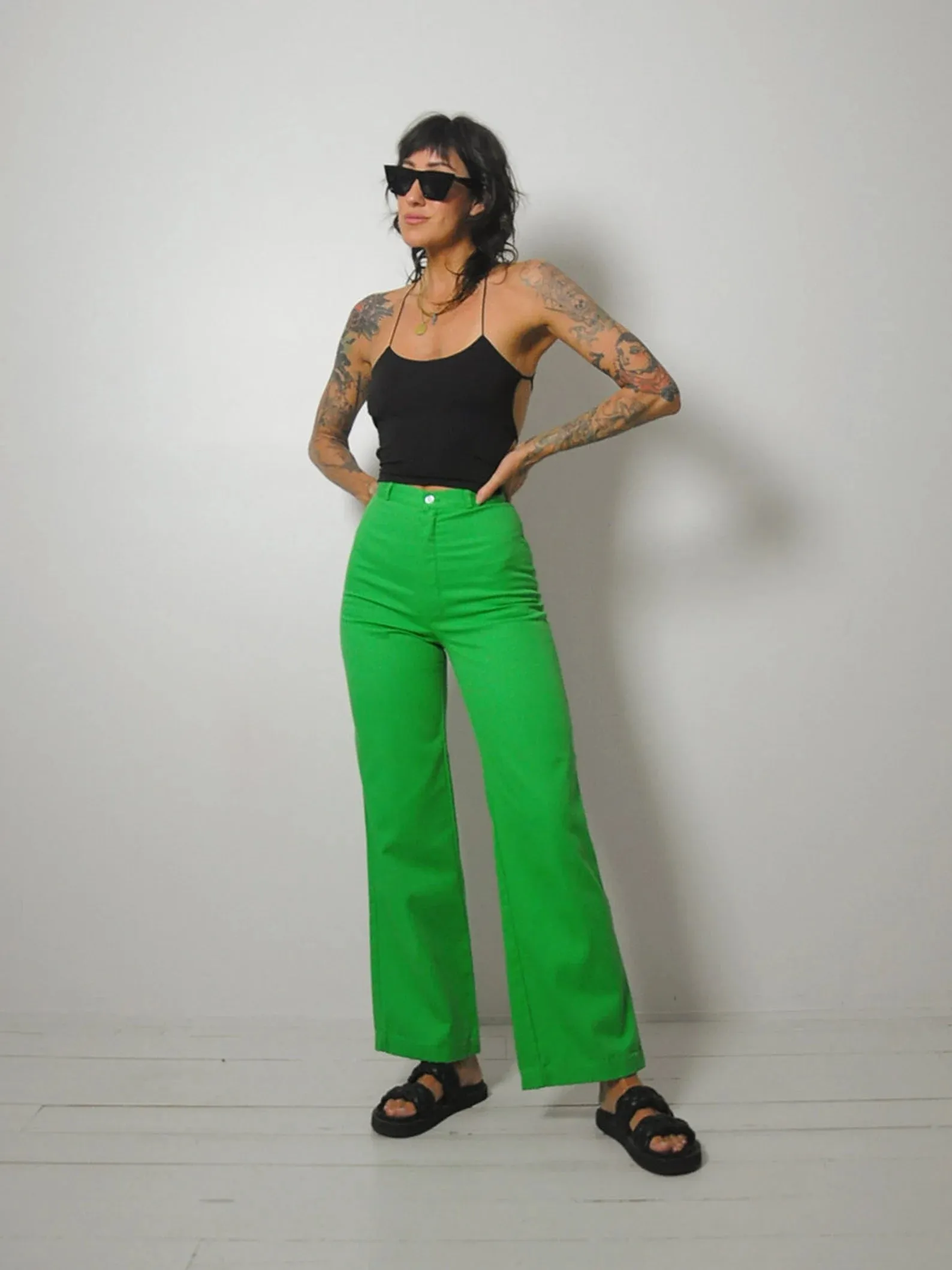 1970's Shamrock Flared Pants 24x30