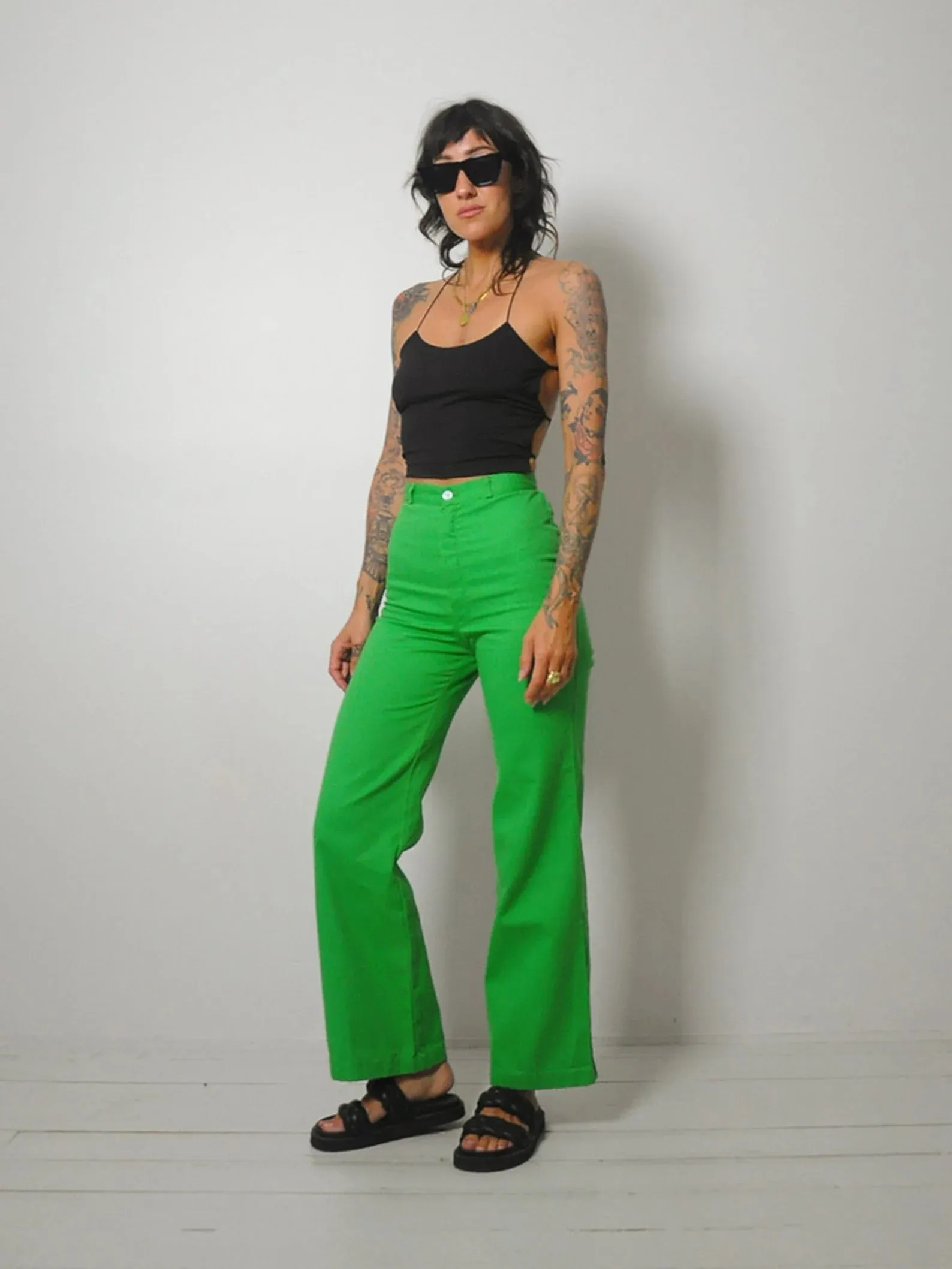 1970's Shamrock Flared Pants 24x30