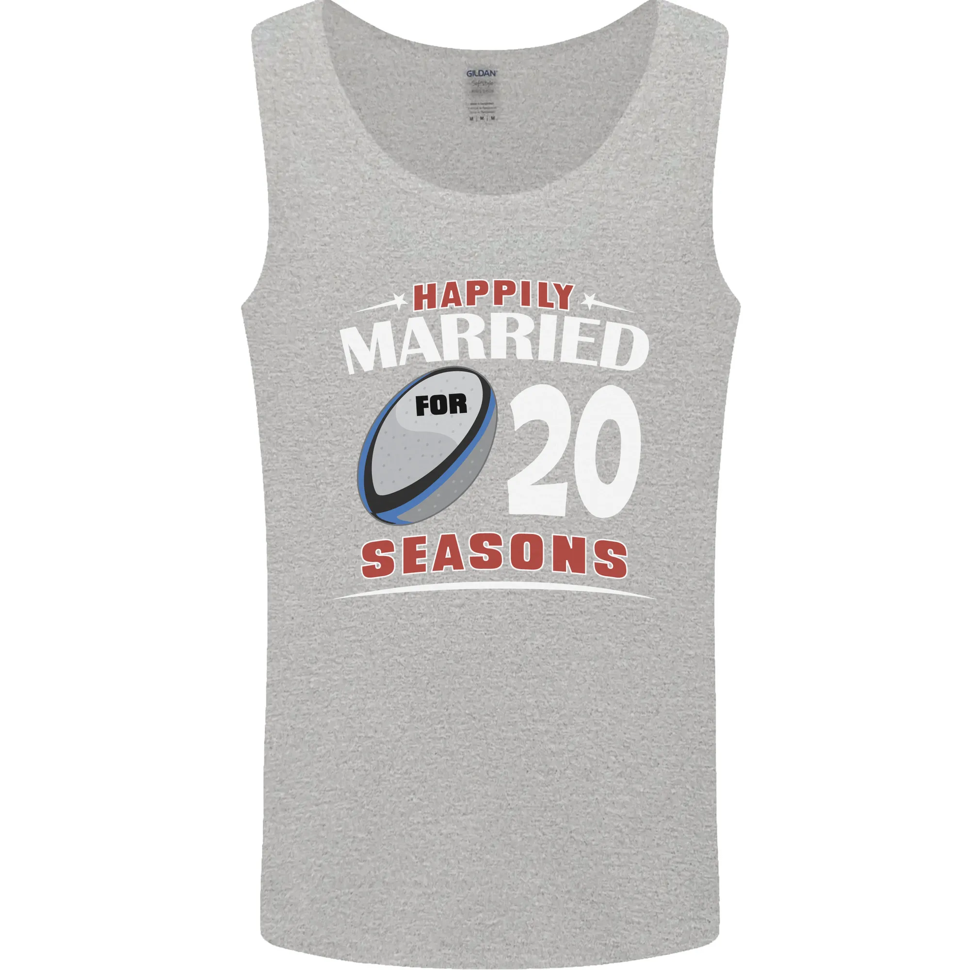 20 Year Wedding Anniversary 20th Rugby Mens Vest Tank Top