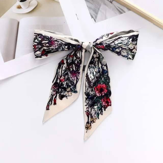 2022 New Designer Long Skinny Bag Handle Ribbon Scarf Women Luxury Elegant