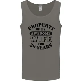 20th Wedding Anniversary 20 Year Funny Wife Mens Vest Tank Top