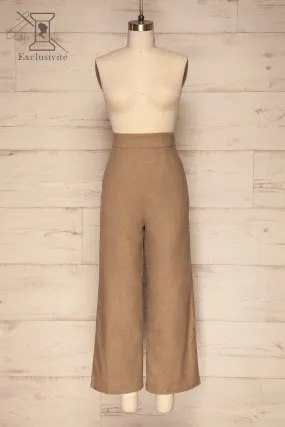 Agoyan Taupe | Flare Leg Pants