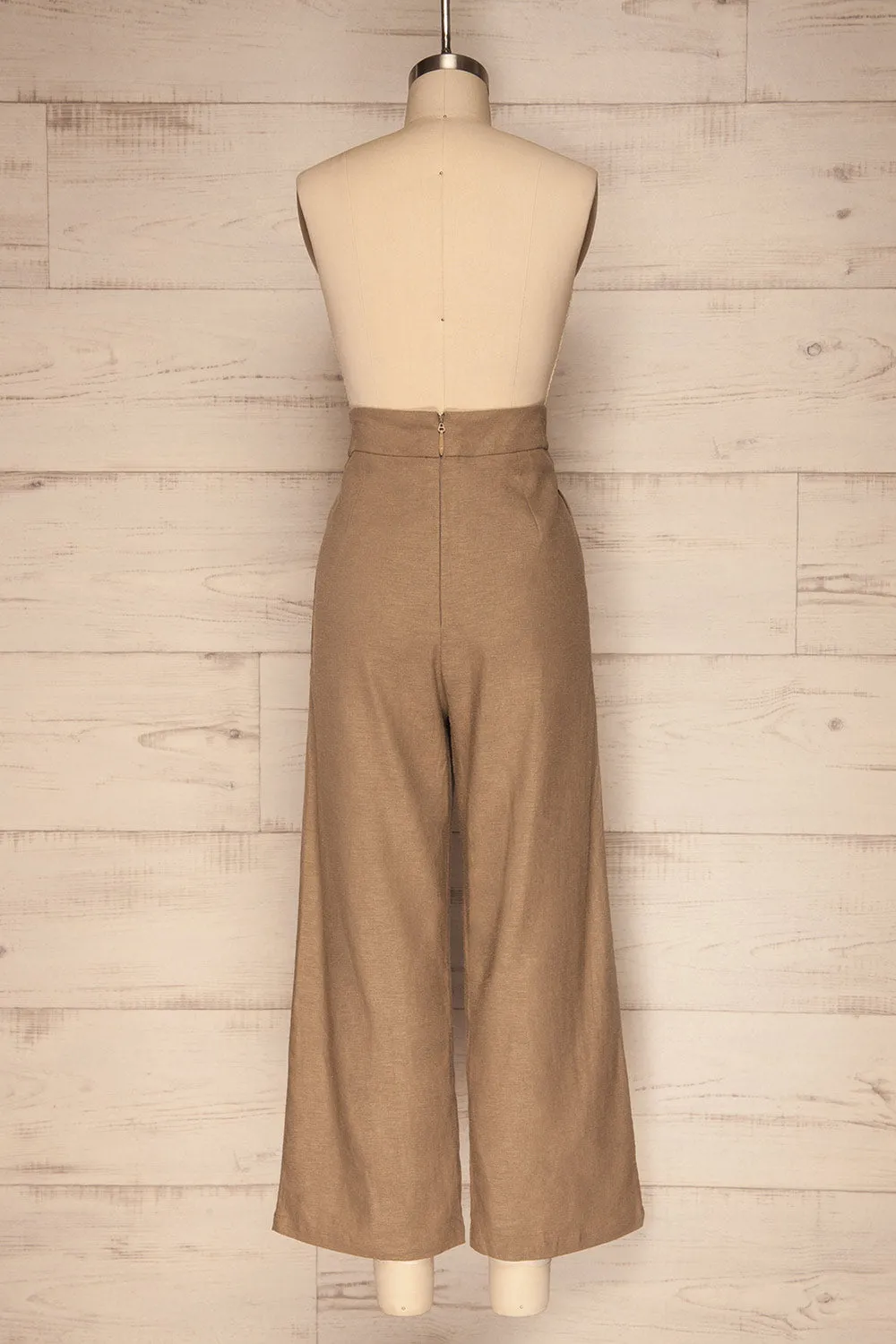 Agoyan Taupe | Flare Leg Pants