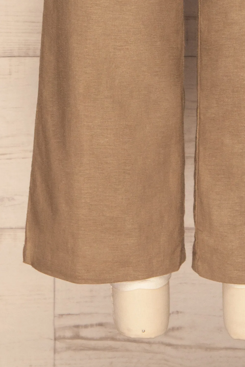 Agoyan Taupe | Flare Leg Pants