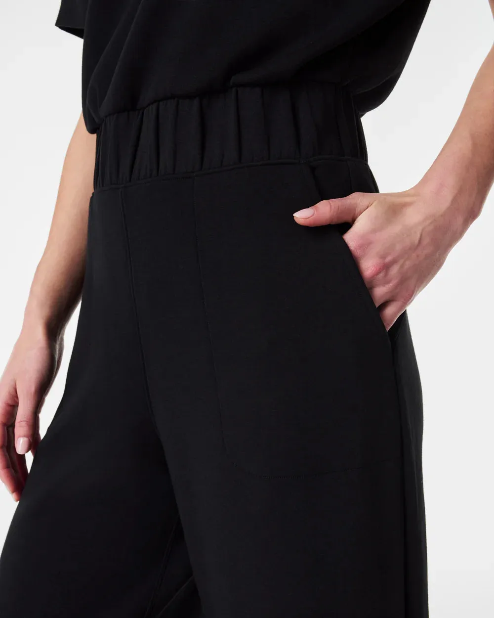 AirEssentials Cropped Wide-Leg Very Black Jumpsuit