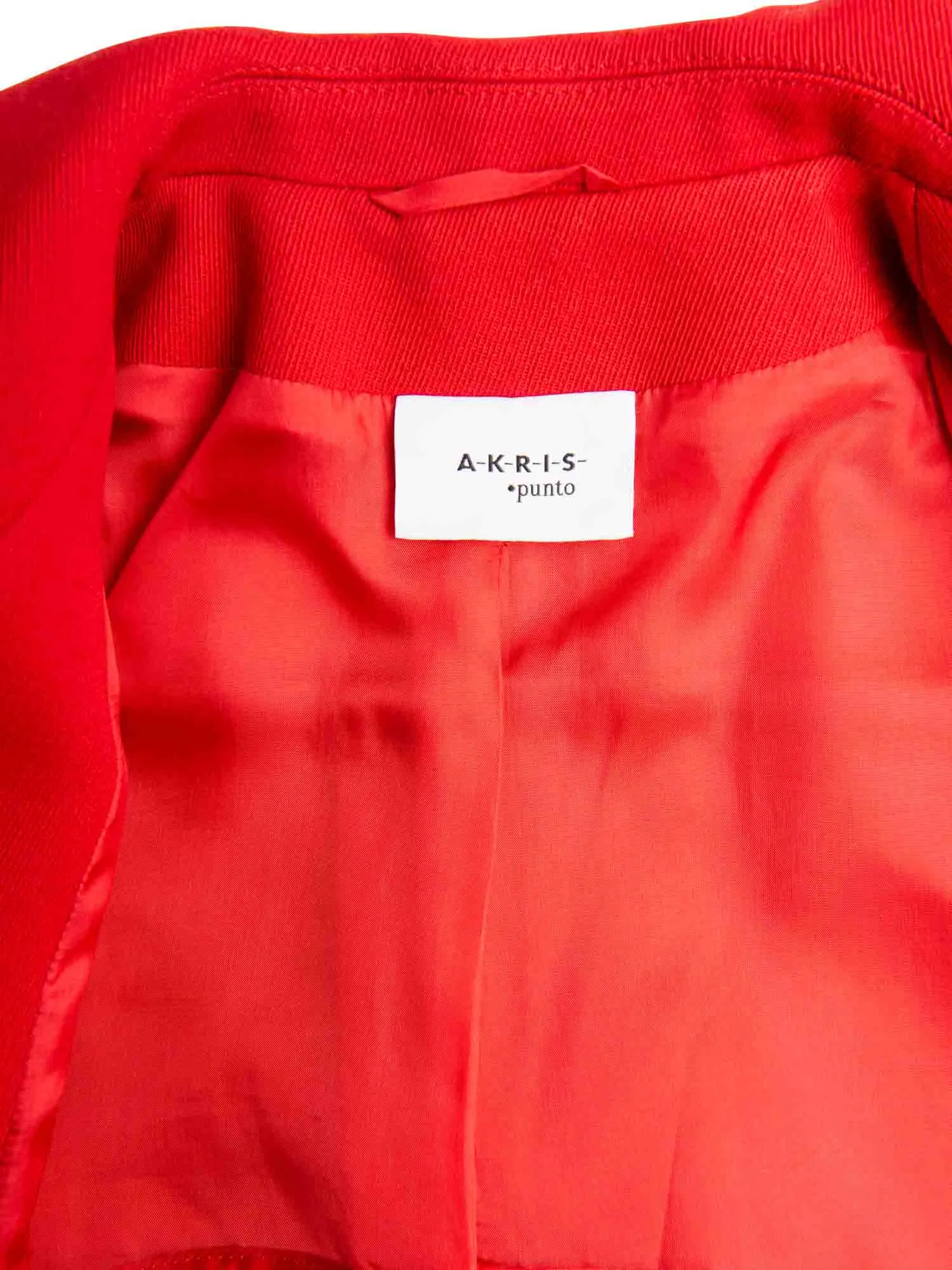 Akris Wool Pleated Cropped Jacket Red