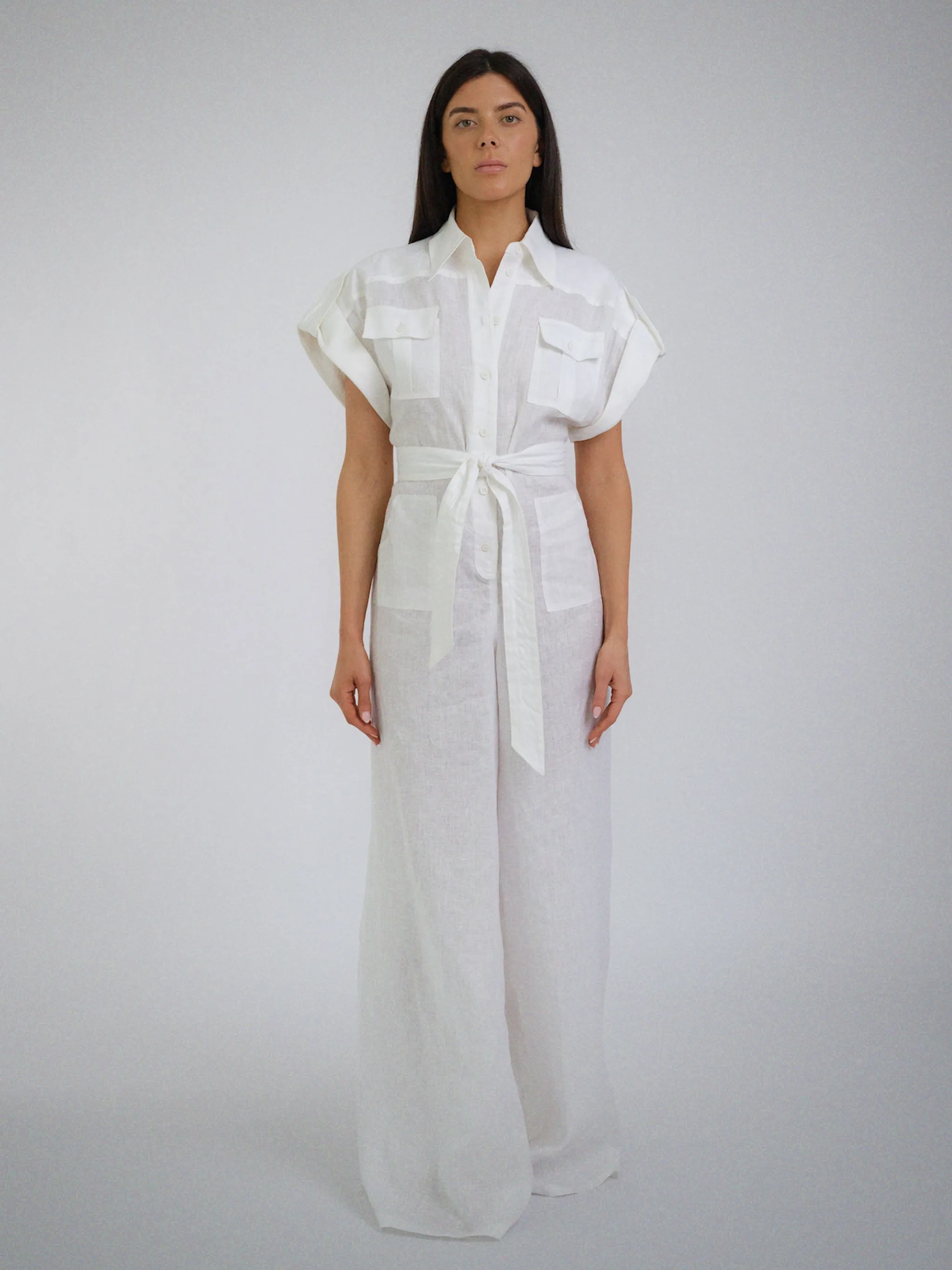 Amalfi Linen Jumpsuit White