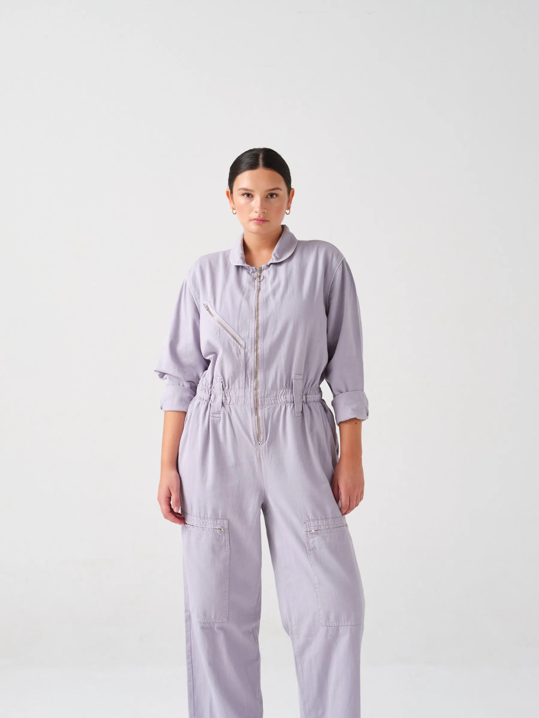 Amelia All in One in Lavender Denim