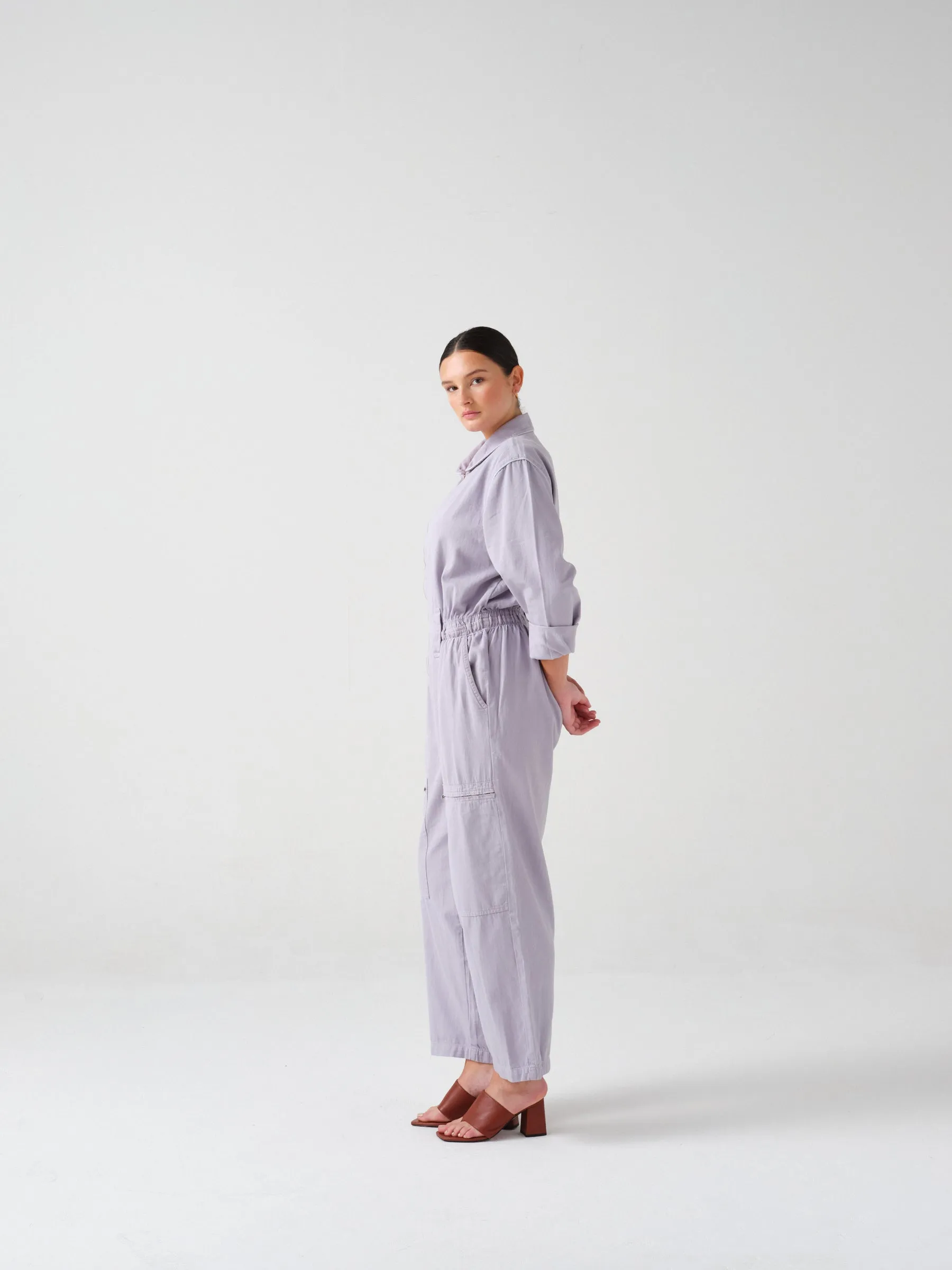 Amelia All in One in Lavender Denim