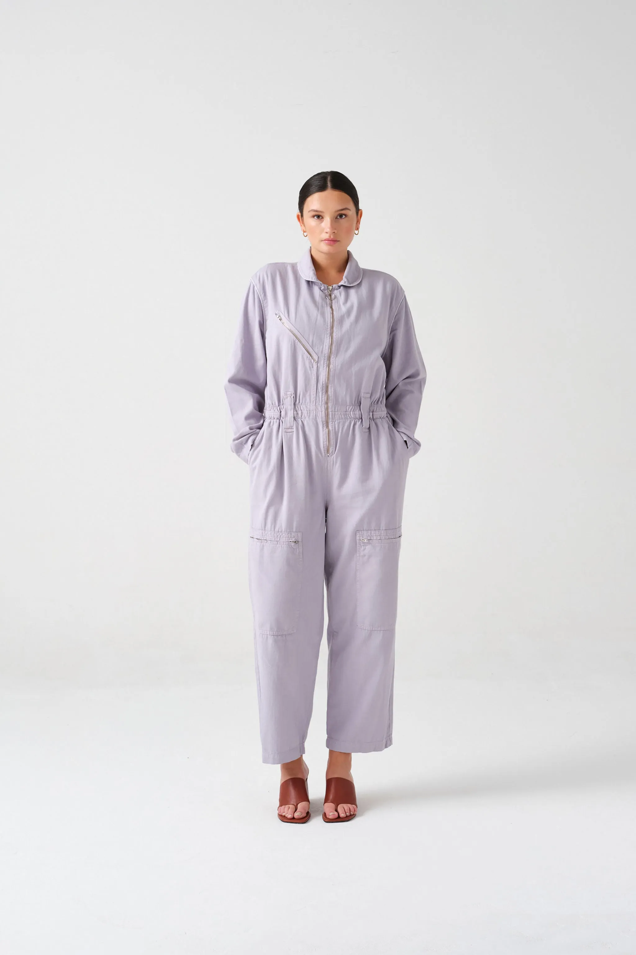 Amelia All in One in Lavender Denim