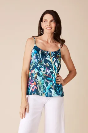 Ana Camisole Top Ariella Print Navy