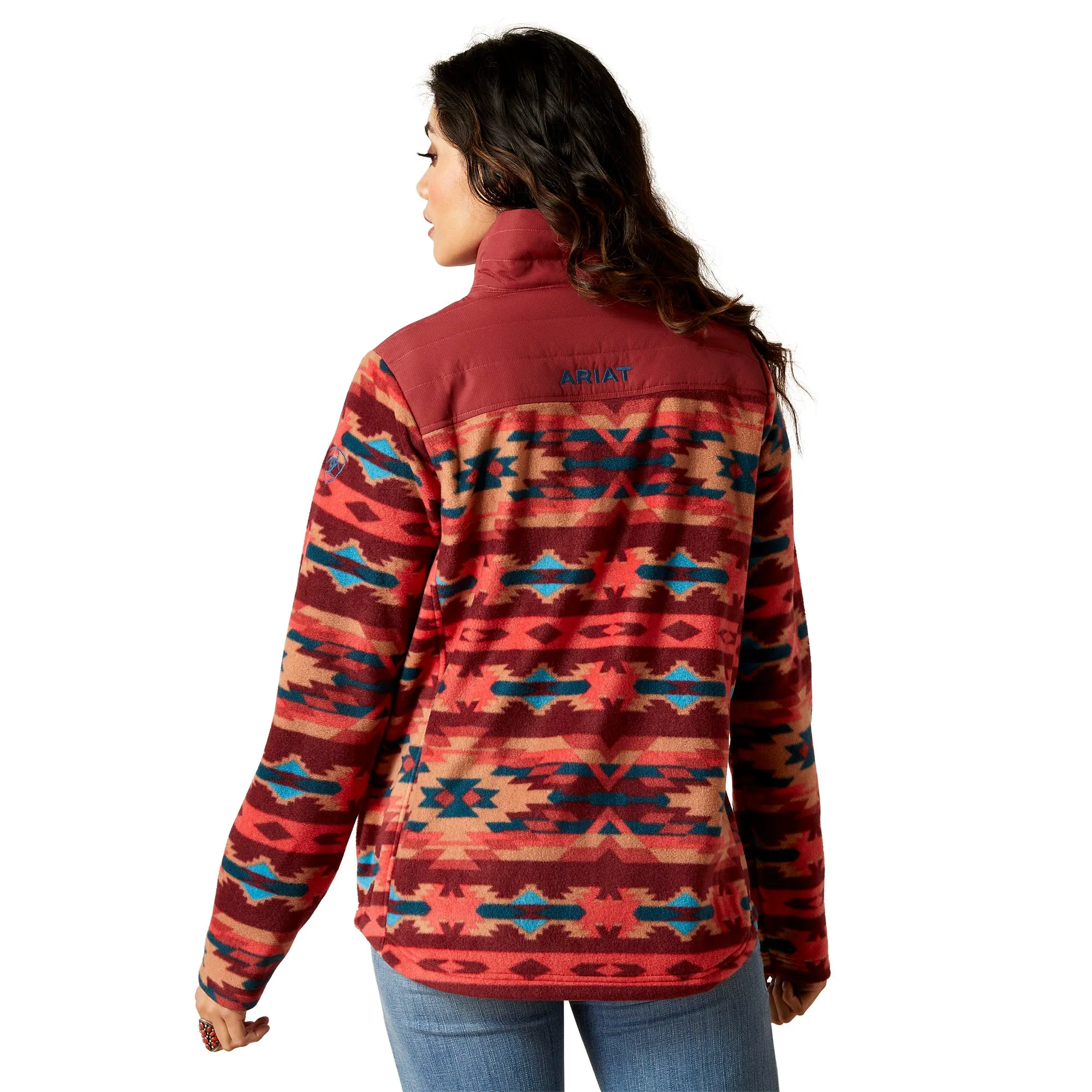 Ariat Ladies Prescott Multicolor Campfire Print Fleece Jacket 10046038