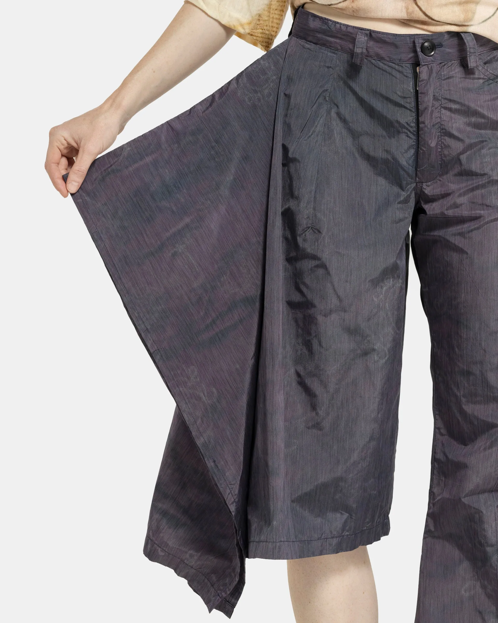 Asymmetric Zampa Pants in Purple