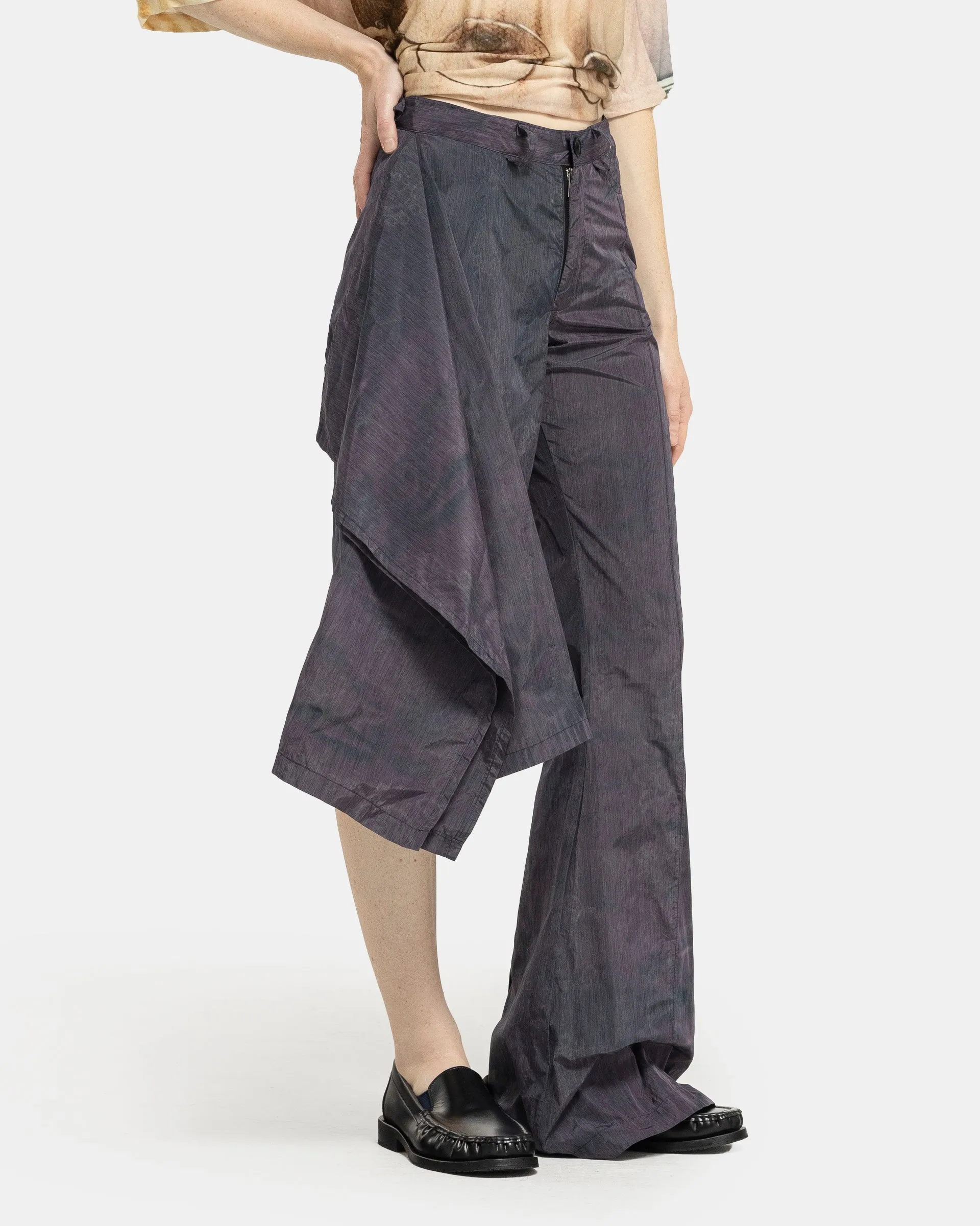 Asymmetric Zampa Pants in Purple