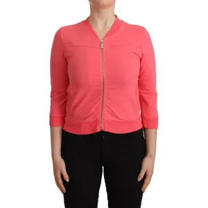 Blumarine Elegant Pink Full Zip Sweater