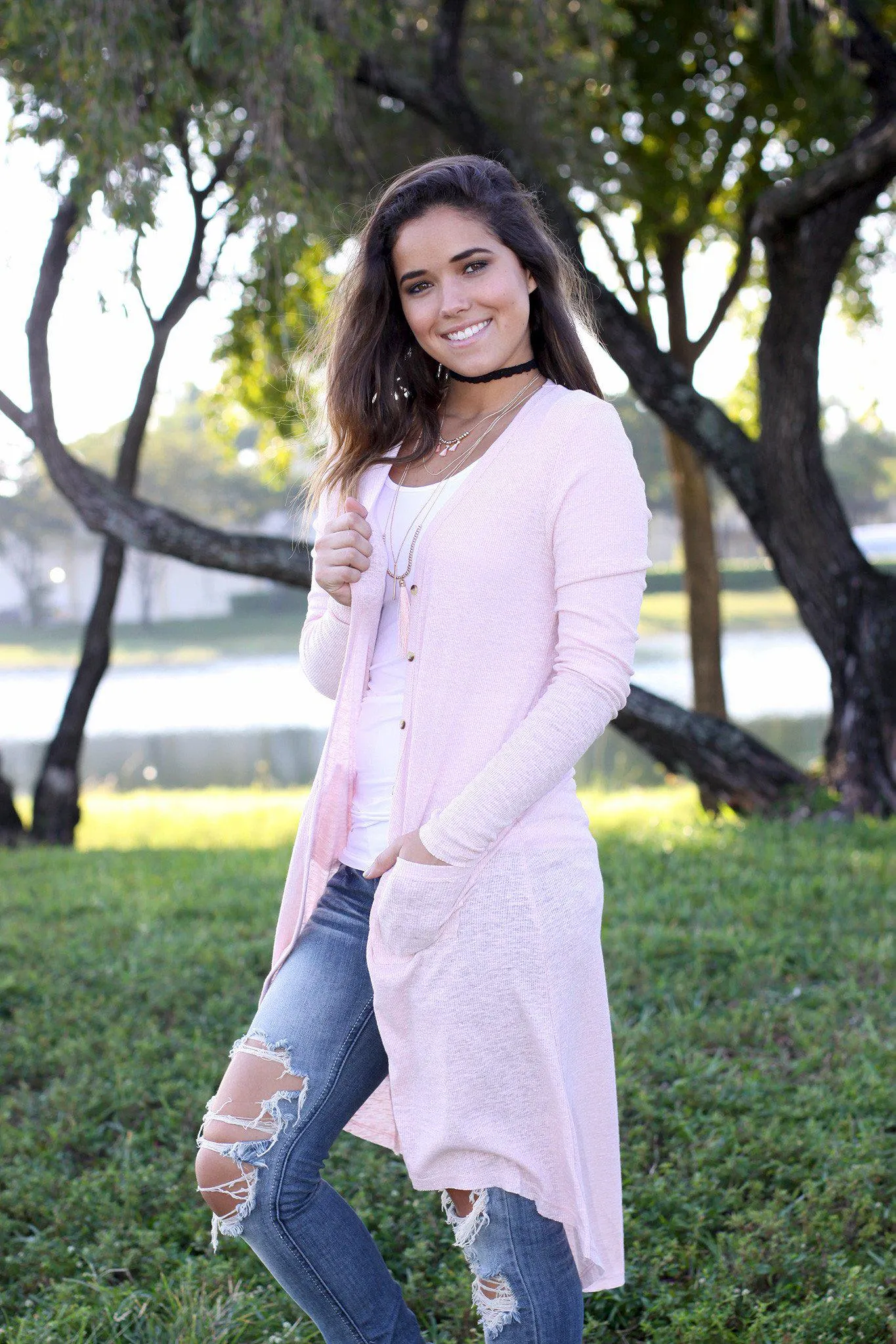 Blush Duster Cardigan