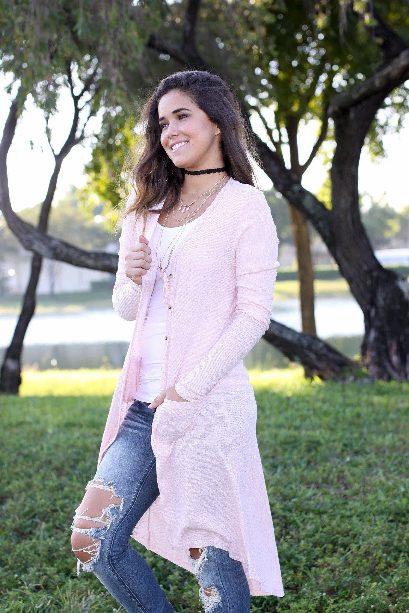 Blush Duster Cardigan