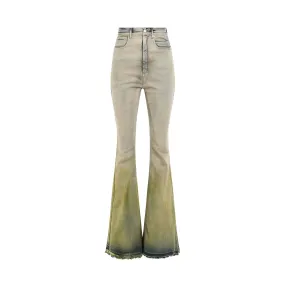 Bolan Bootcut Denim Pants in Pearl/Acid Degrade