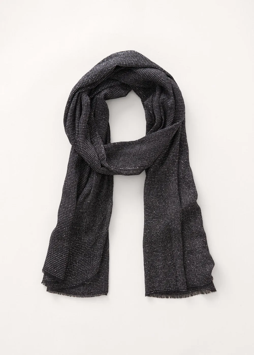 BONITA VISCOSE COTTON SCARF - BLACK