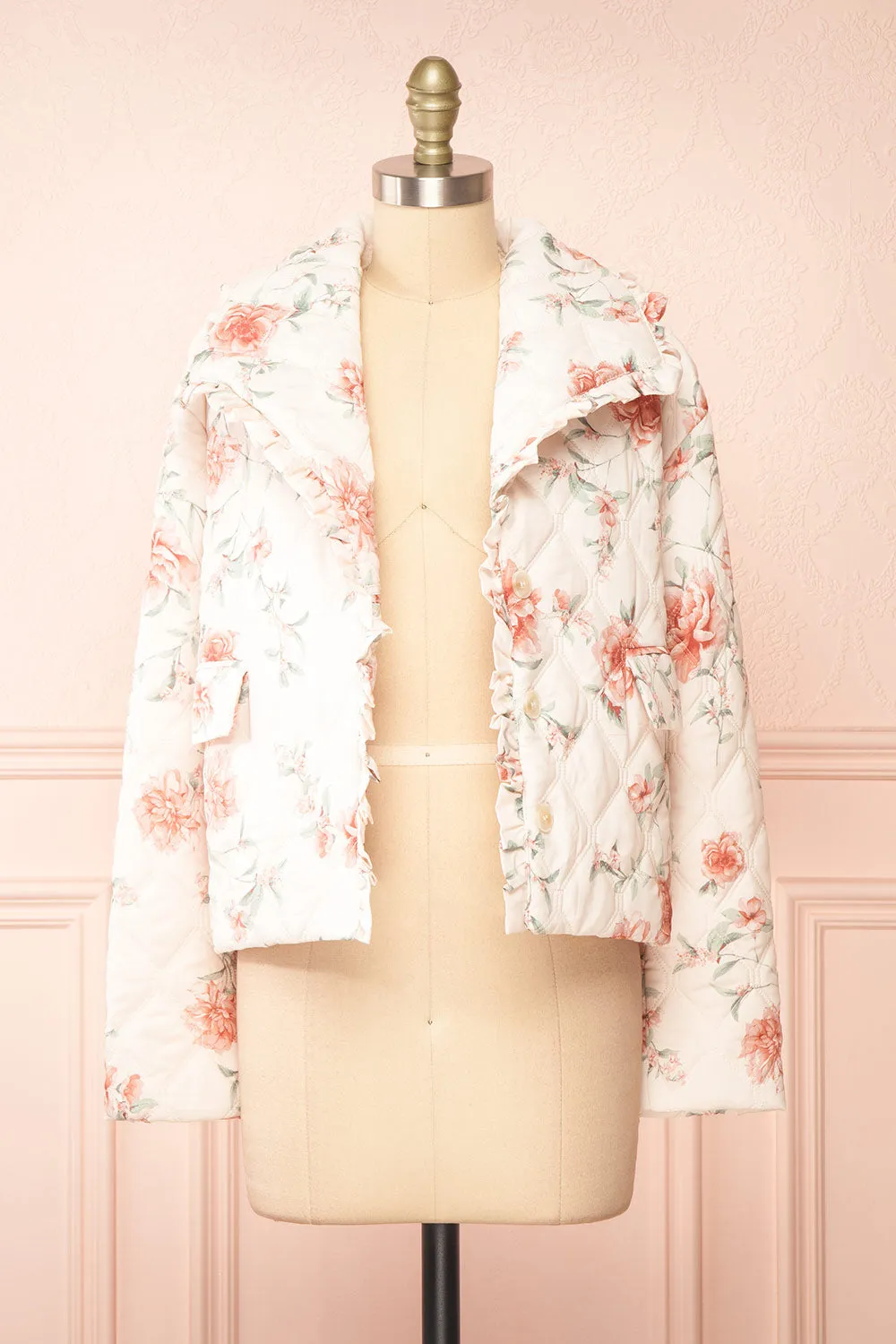 Broubie | Button-up Floral Quilted Jacket