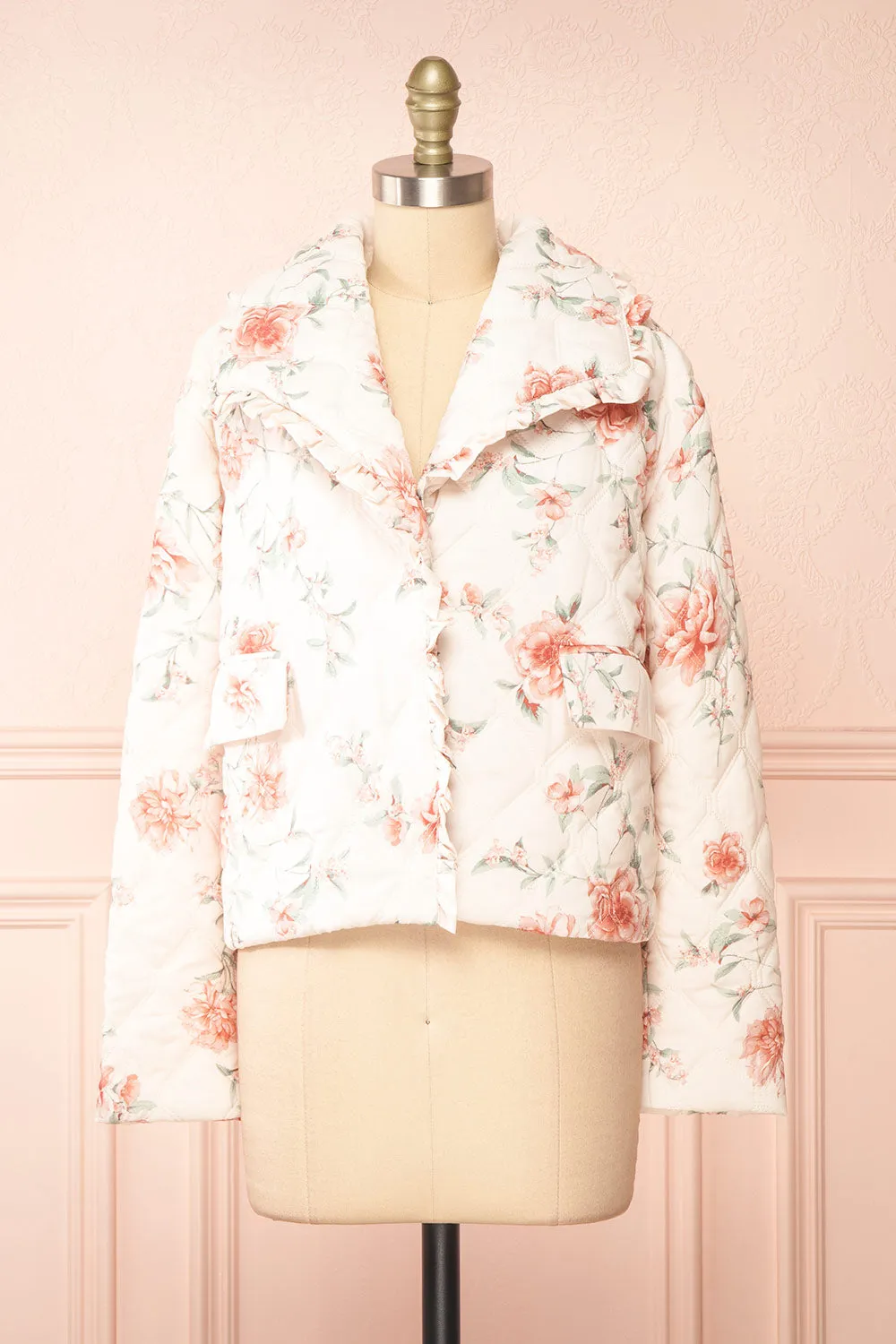 Broubie | Button-up Floral Quilted Jacket