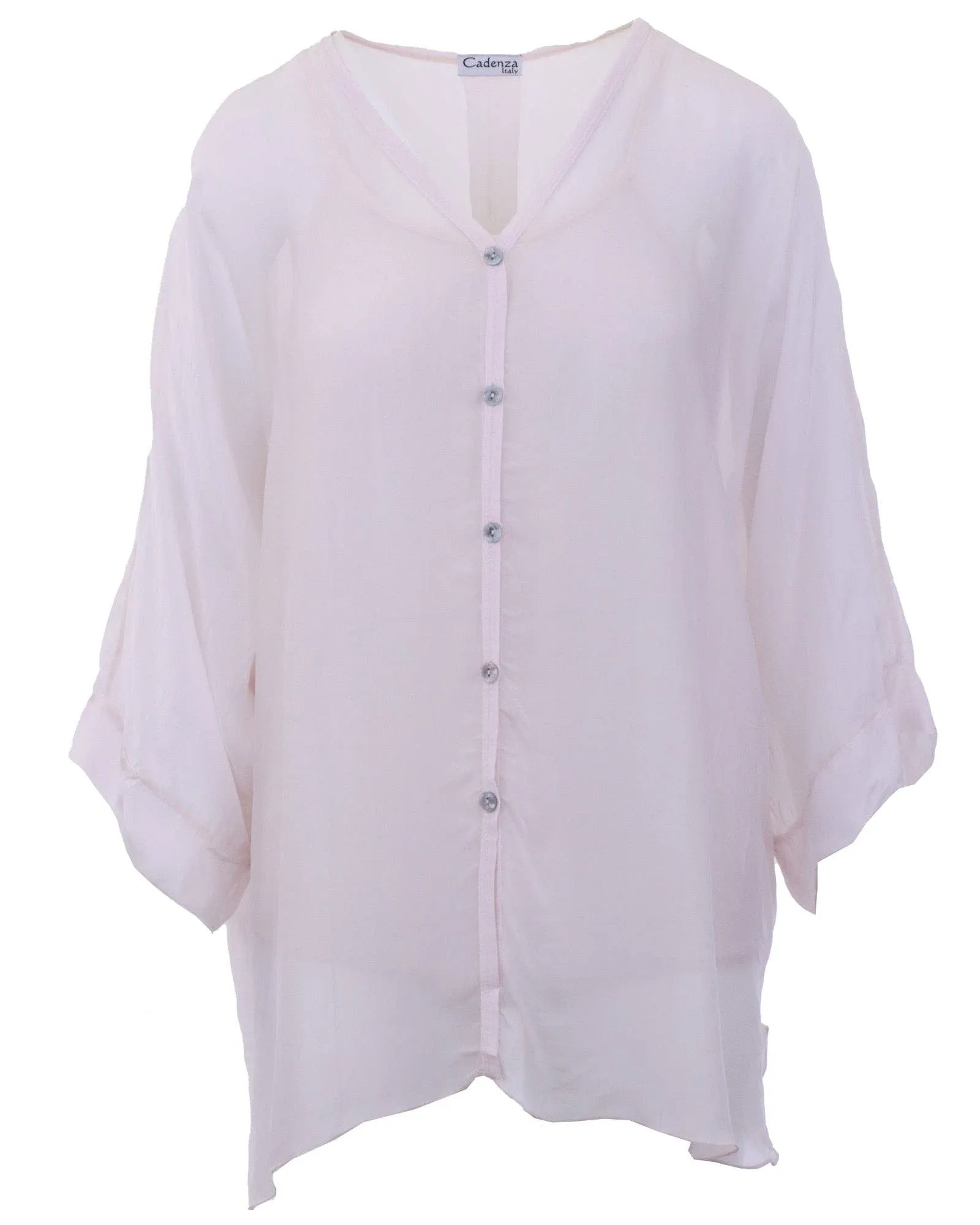 Cadenza - Silk Blend Two Piece Shirt: One Size