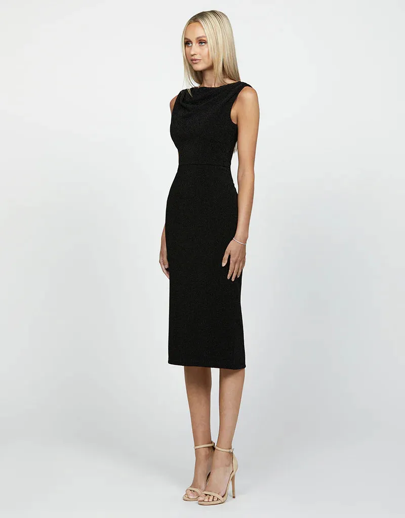 Calypso Cowled Boat Neck Midi