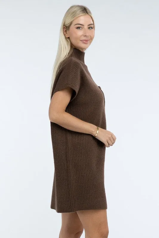 Camryn Mock Neck Sweater Dress