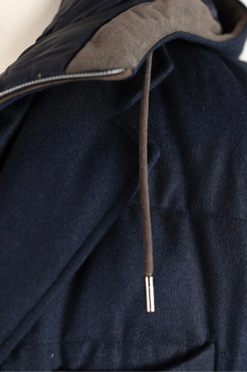 Cashmere/Silk Down Hooded Parka