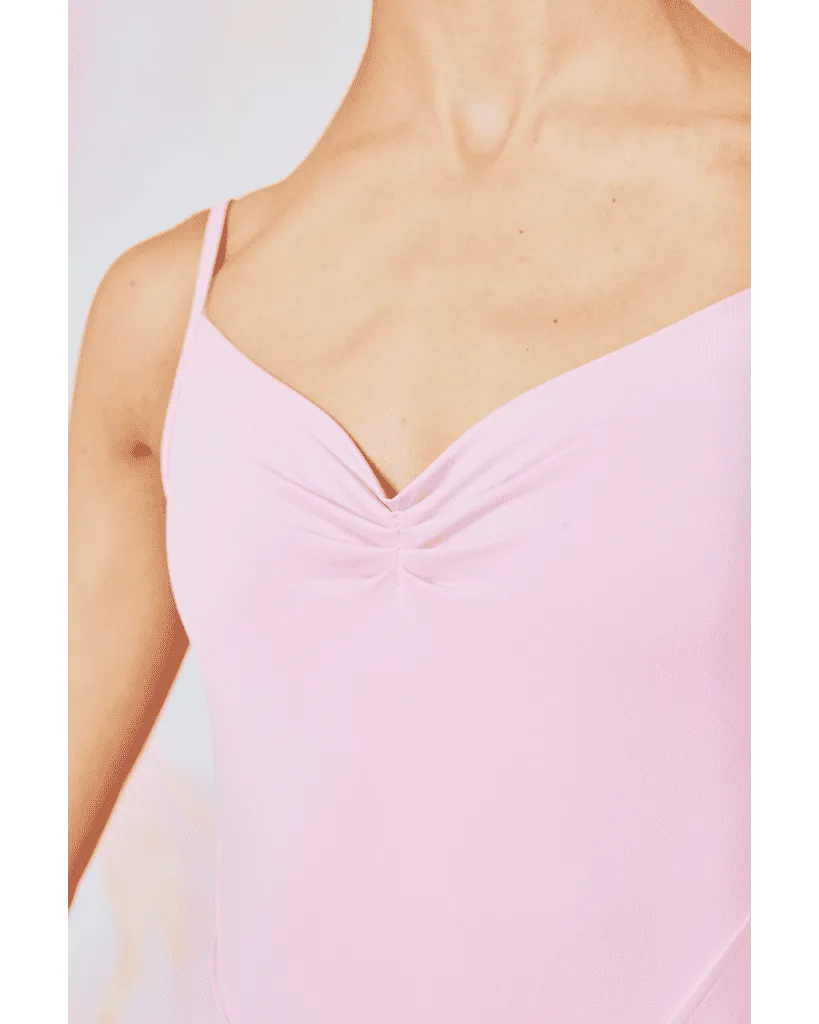 Claudia Dean World Odette Signature Collection Sweetheart Pinched Neckline Open Back Camisole Leotard - Girls