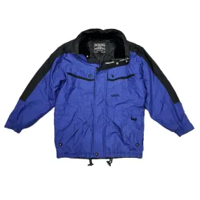 Coat Parka By Pacific Trail In Black & Blue, Size: S