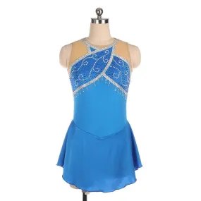 Competition Figure Skating Dress Sleeveless Light Blue BSU070222