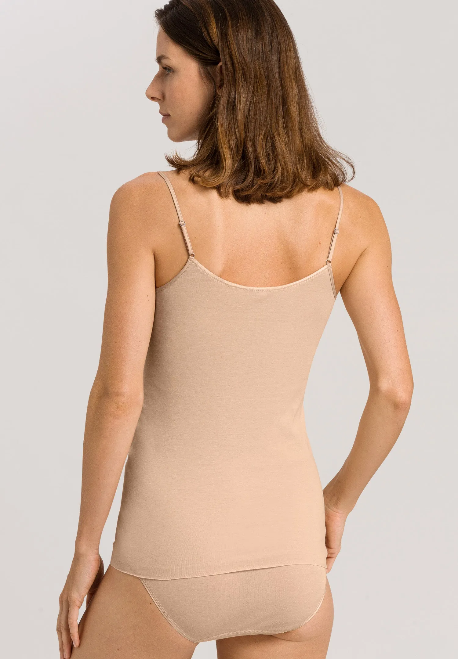 Cotton Seamless Cotton V-Neck Camisole | Beige 71601-274