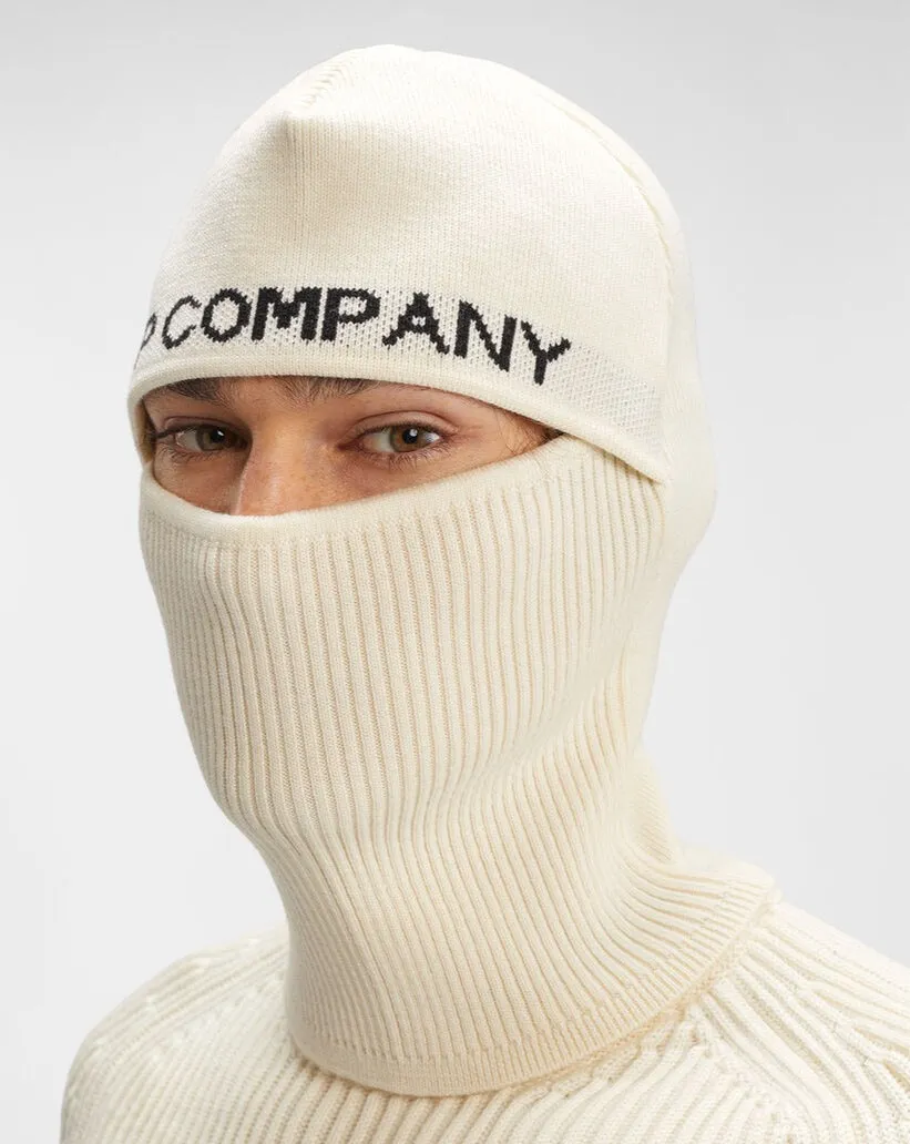 C.P. Company Re-Wool Balaclava / Gauze White