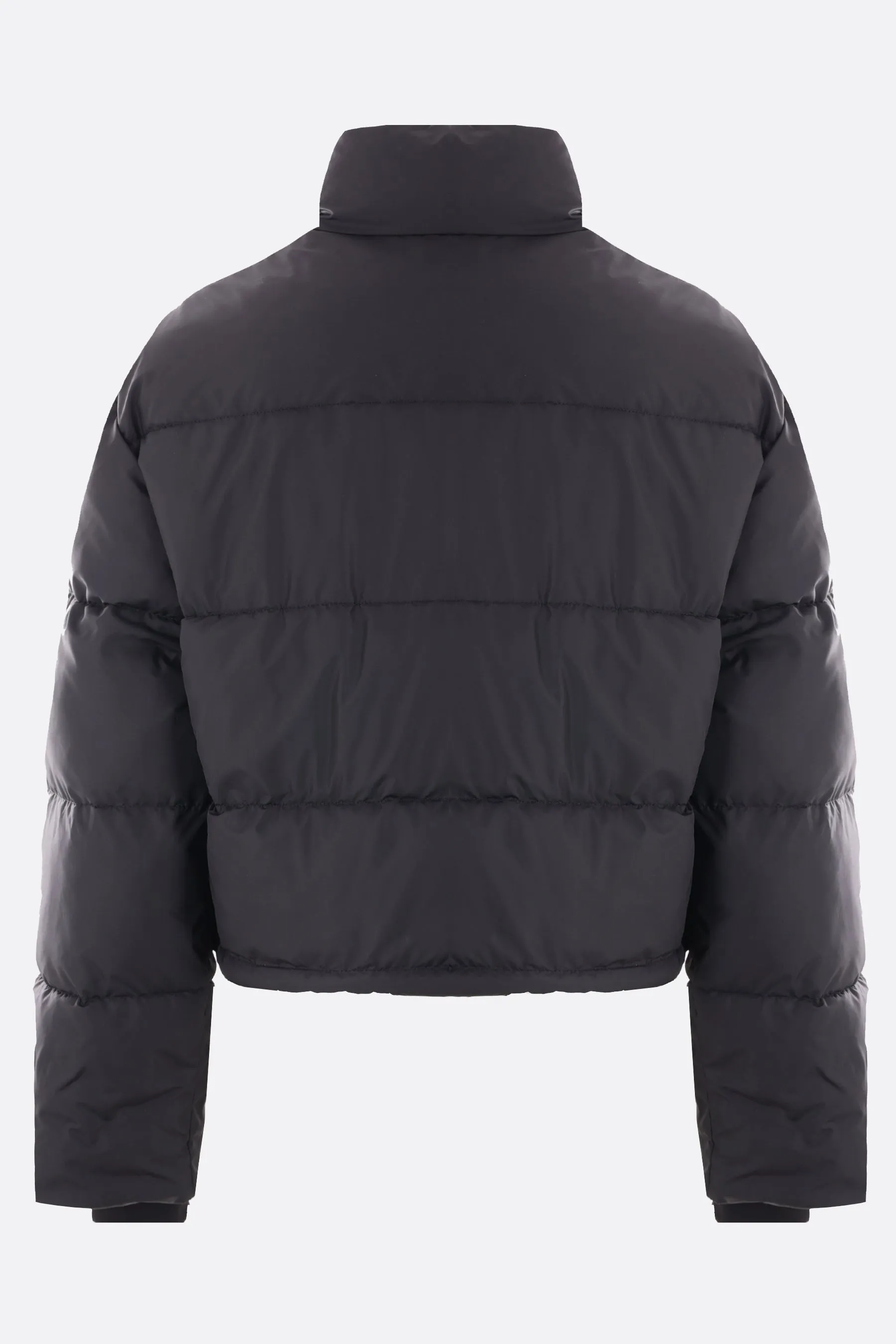 cropped nylon puffer jacket