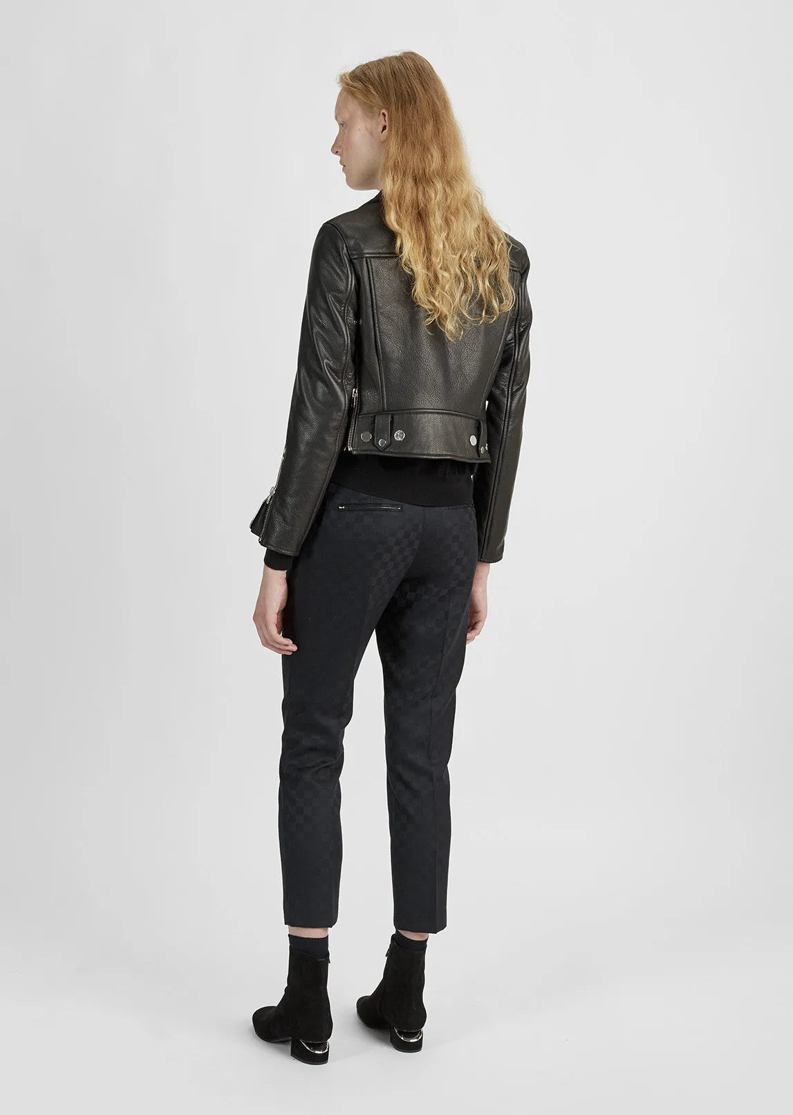 Cropped Sleeve Moto Jacket