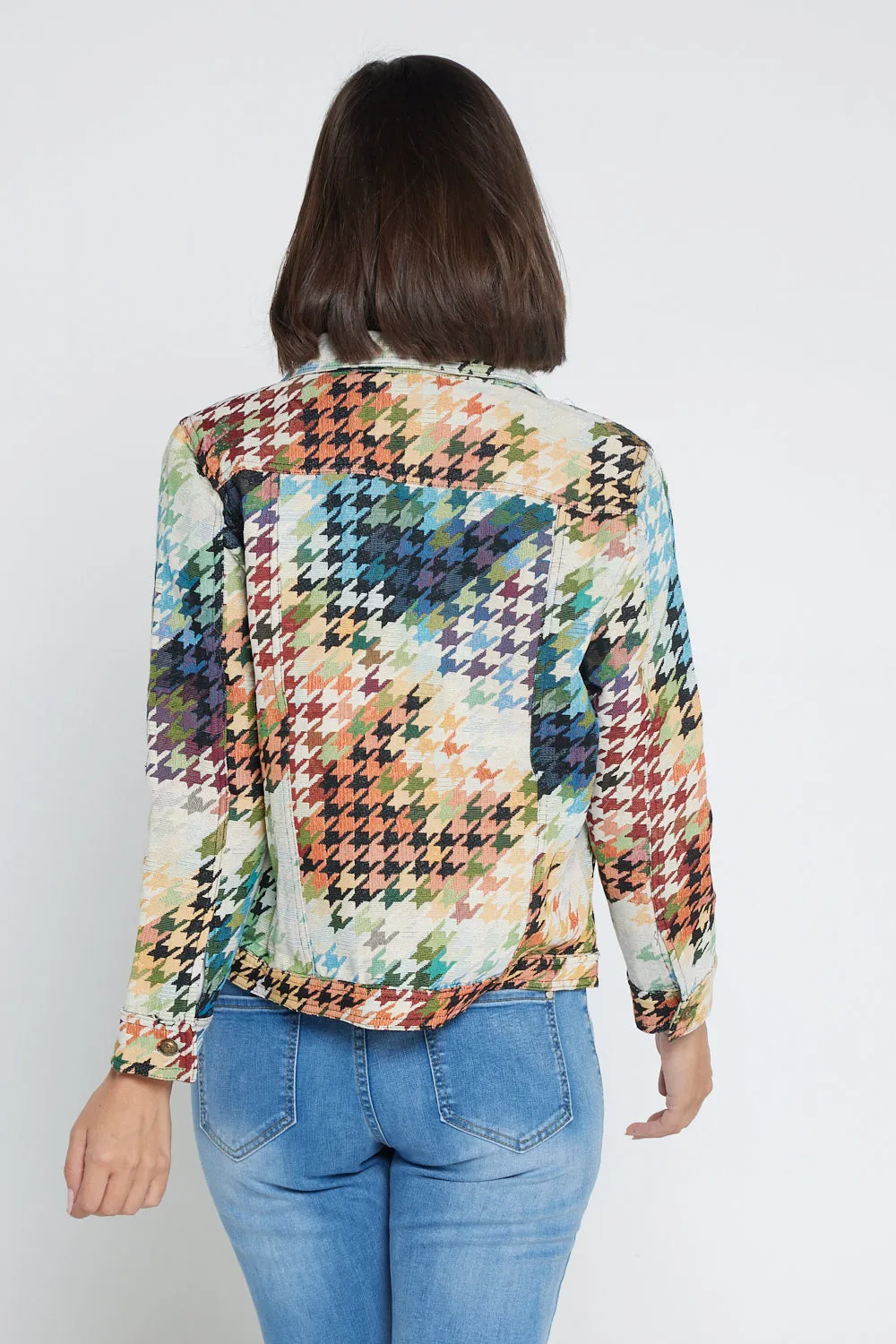 Dakota Jacket - Rainbow Houndstooth