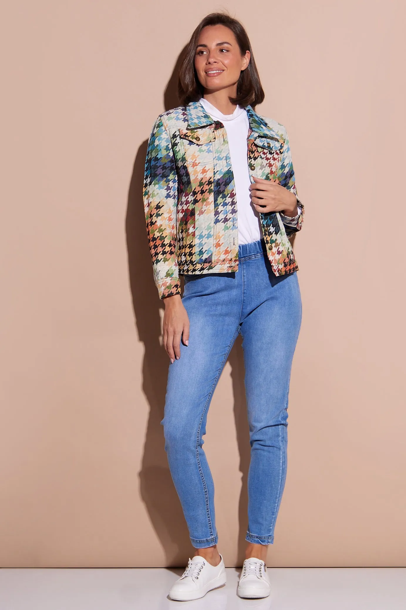 Dakota Jacket - Rainbow Houndstooth