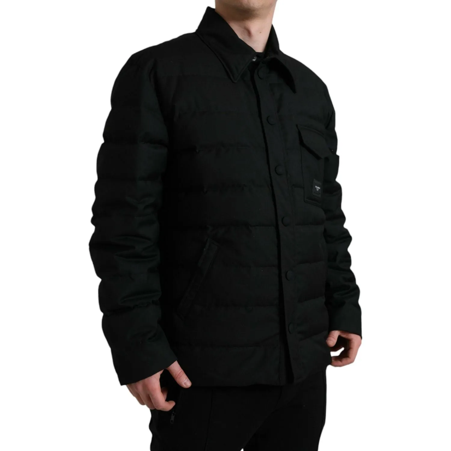 Dolce & Gabbana Elegant Black Padded Parka Jacket