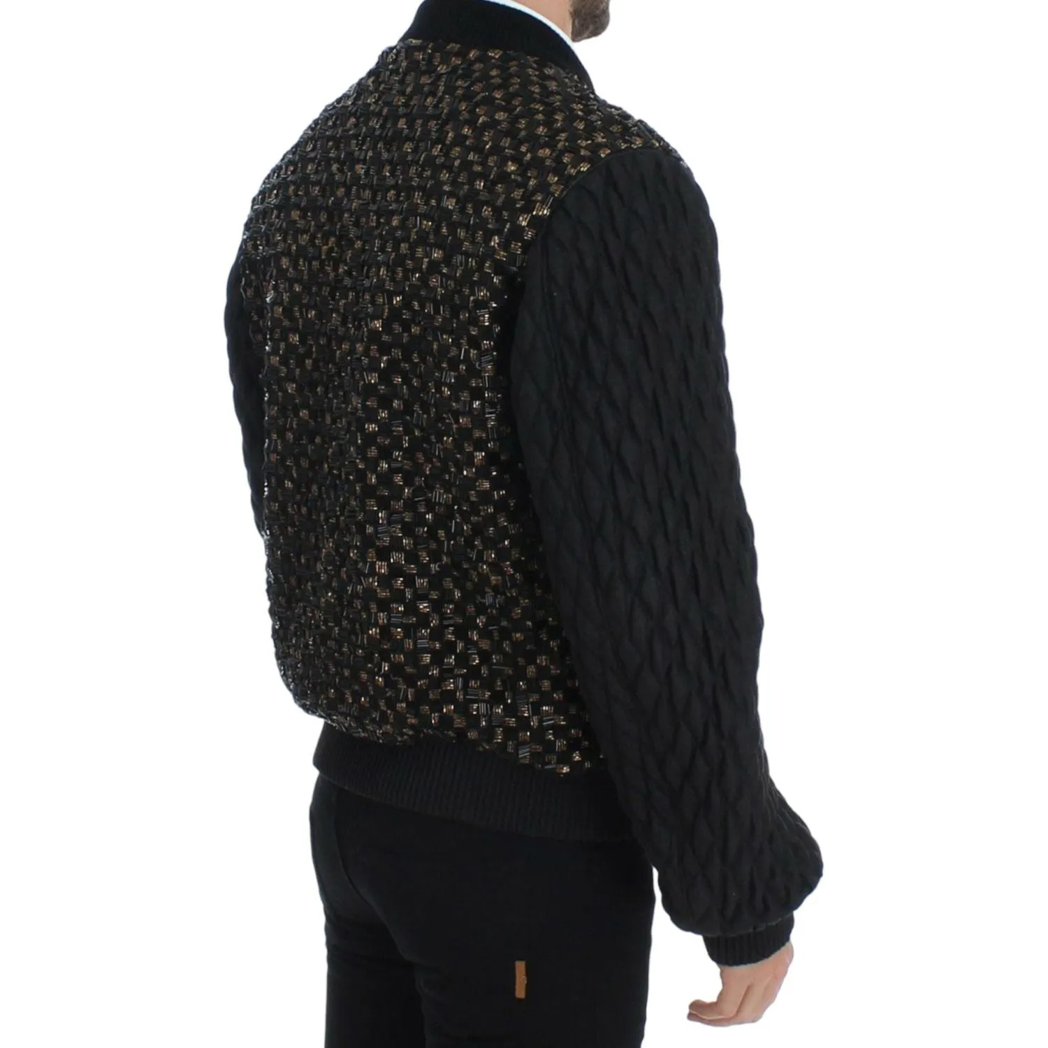 Dolce & Gabbana Elegant Black Sequined Designer Jacket