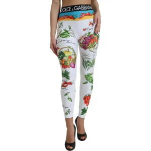 Dolce & Gabbana Elegant High Waist Printed Leggings