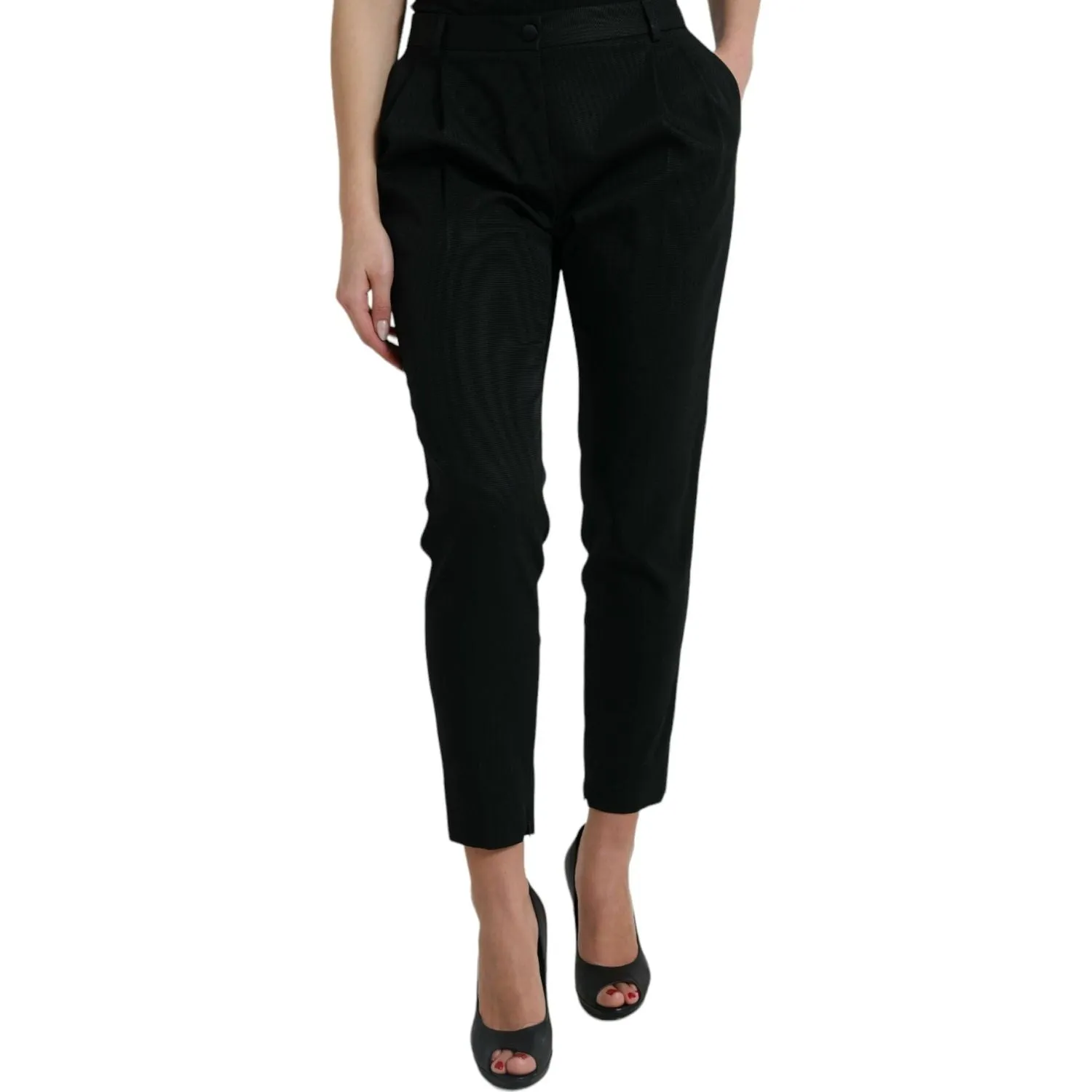 Dolce & Gabbana Elegant High-Waist Tapered Cropped Pants