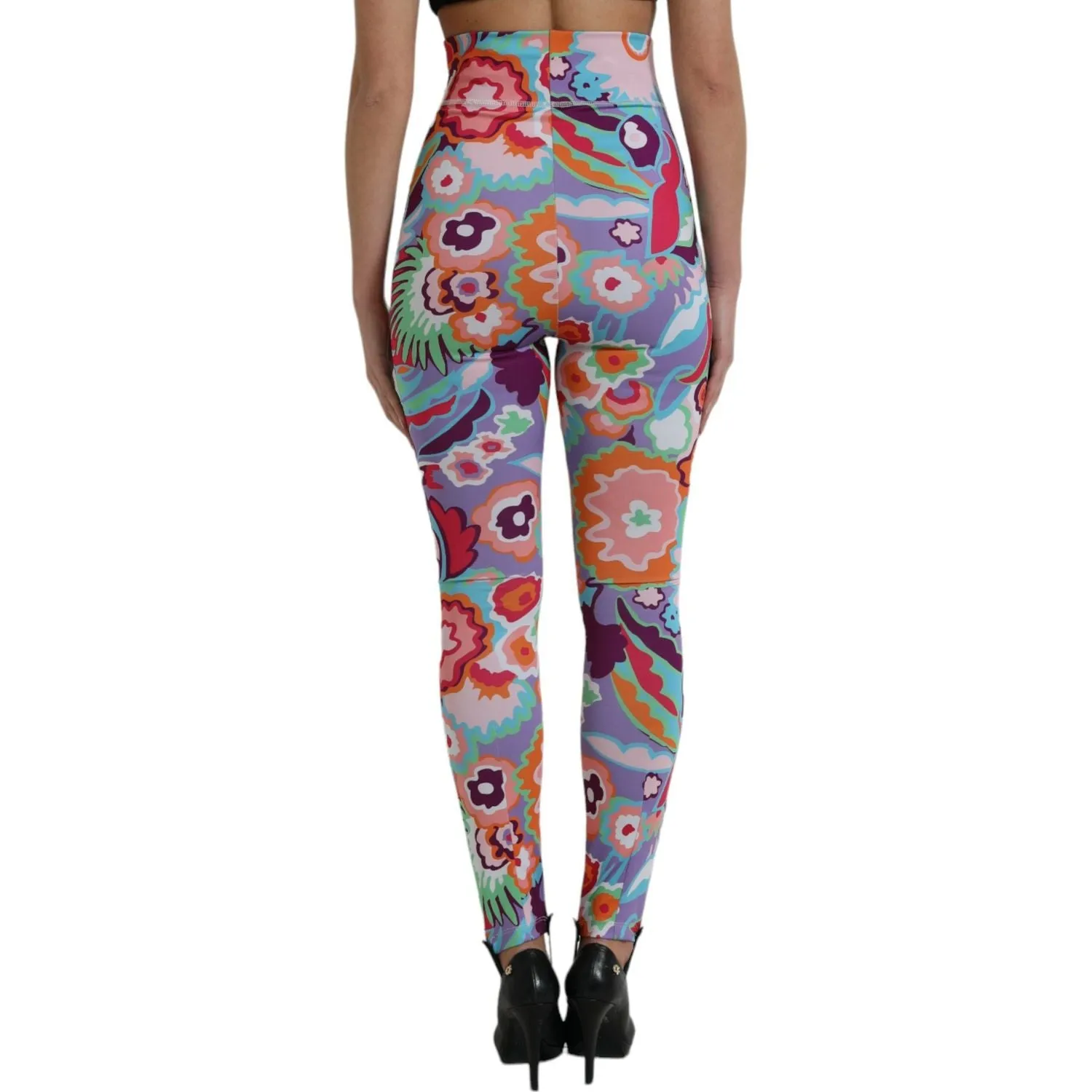 Dolce & Gabbana Enchanting Floral Print High-Waist Leggings