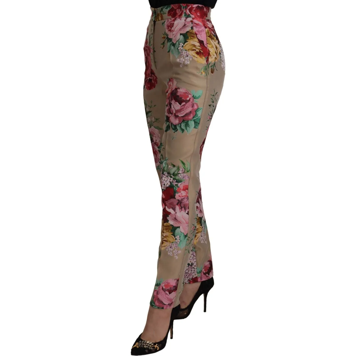 Dolce & Gabbana Floral High-Waist Dress Pants