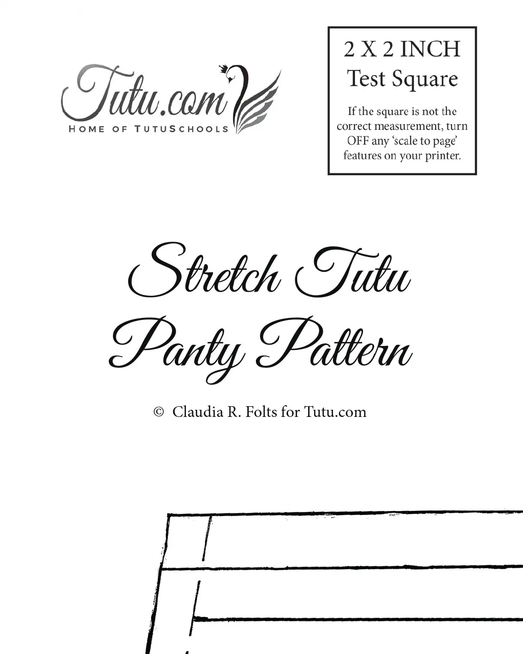 Download - Adult Stretch Tutu Panty Pattern