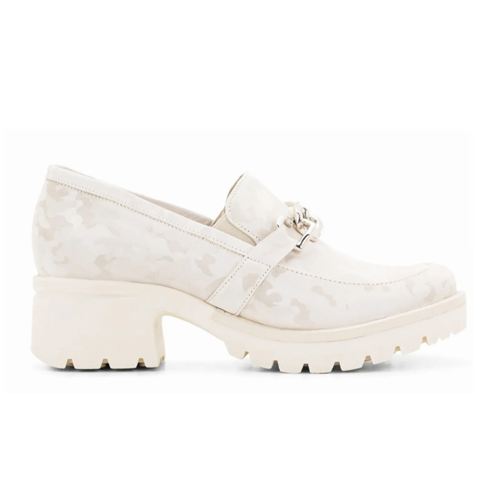 Dromedaris Kella Slip On Chunky Loafer (Women) - Ivory Camo